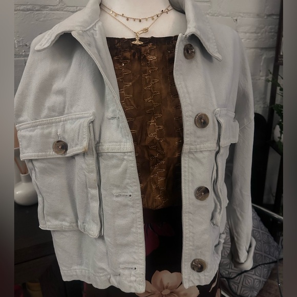 Zara Crop Denim Jacket - Picture 3 of 5